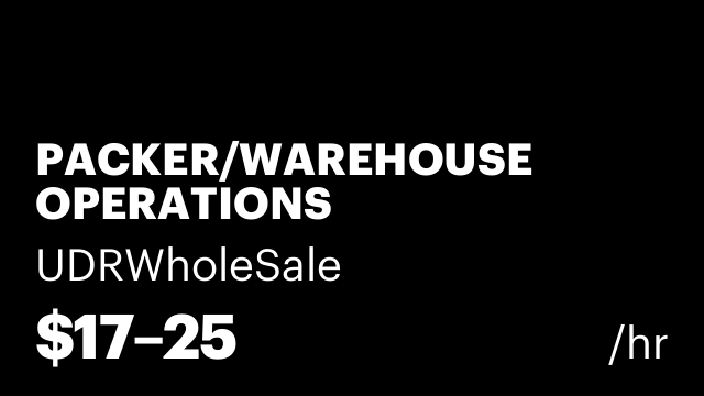 PACKER/WAREHOUSE OPERATIONS