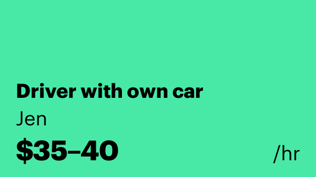 Driver with own car