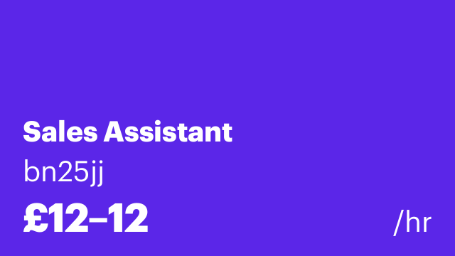 Sales Assistant