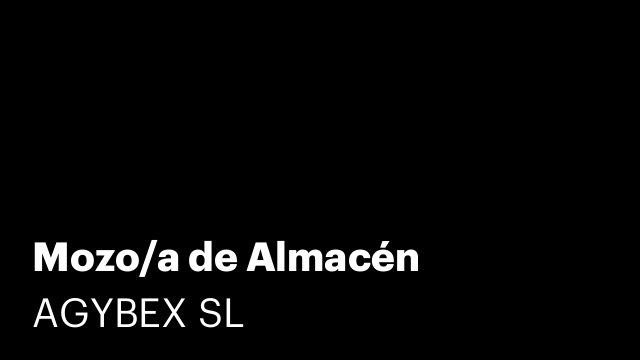 Mozo/a de Almacén