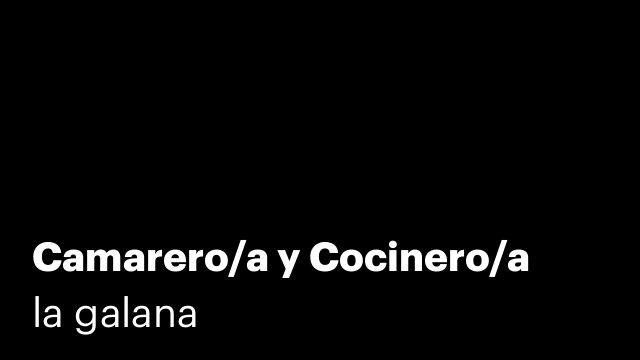 Camarero/a y Cocinero/a