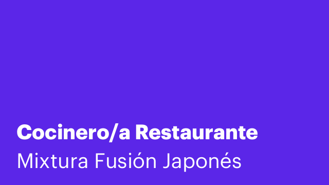 Cocinero/a Restaurante