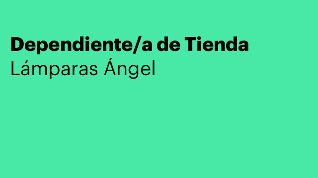 Dependiente/a de Tienda
