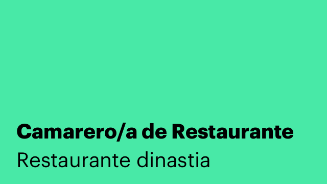 Camarero/a de Restaurante