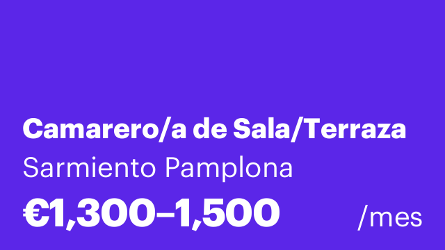 Camarero/a de Sala/Terraza