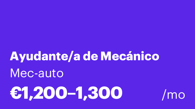 Ayudante/a de Mecánico