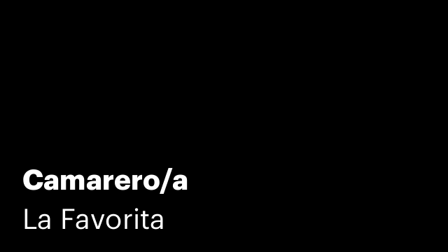 Camarero/a