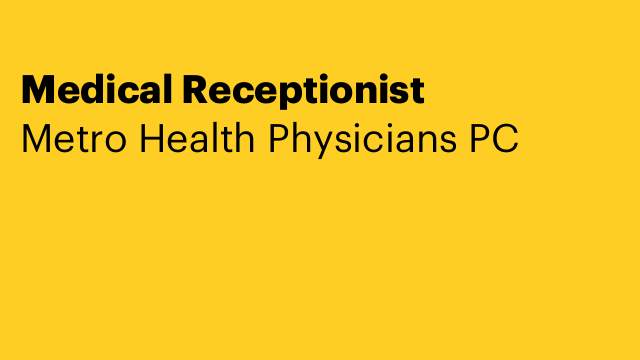 Medical Receptionist