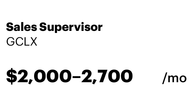 Sales Supervisor