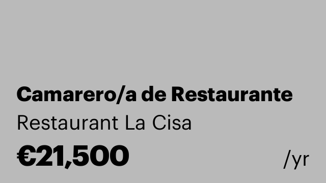 Camarero/a de Restaurante