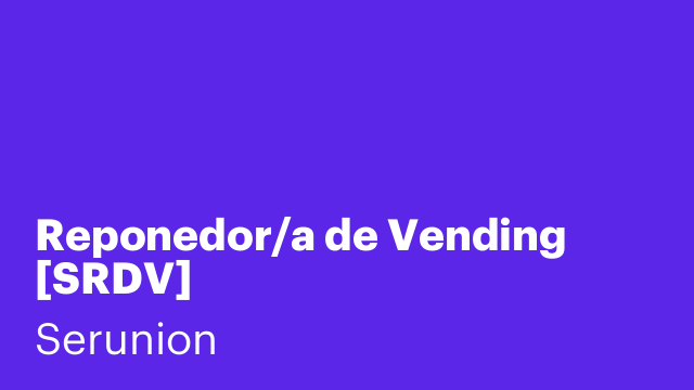 Reponedor/a de Vending [SRDV]