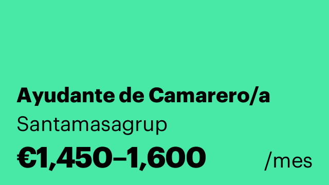 Ayudante de Camarero/a