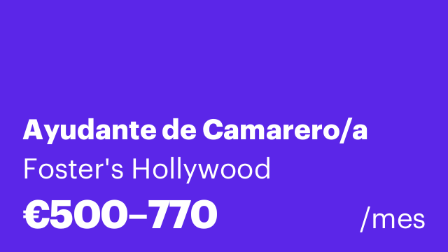 Ayudante de Camarero/a