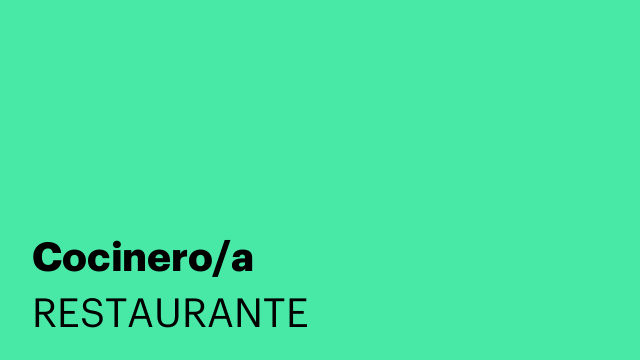 Cocinero/a
