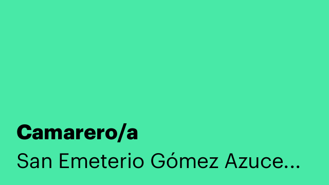Camarero/a