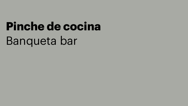 Pinche de cocina