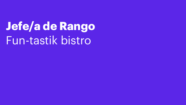 Jefe/a de Rango