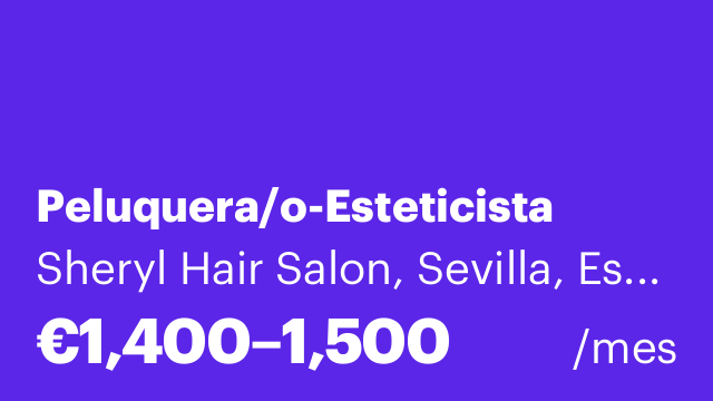 Peluquera/o-Esteticista