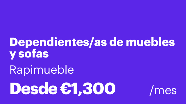 Dependientes/as de muebles y sofas
