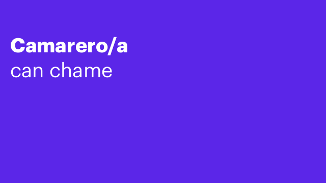 Camarero/a