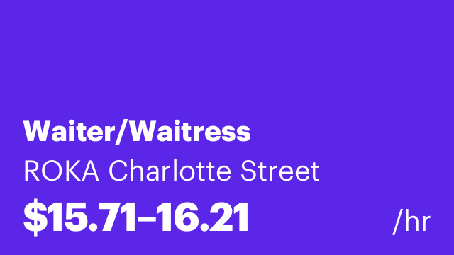 Waiter/Waitress