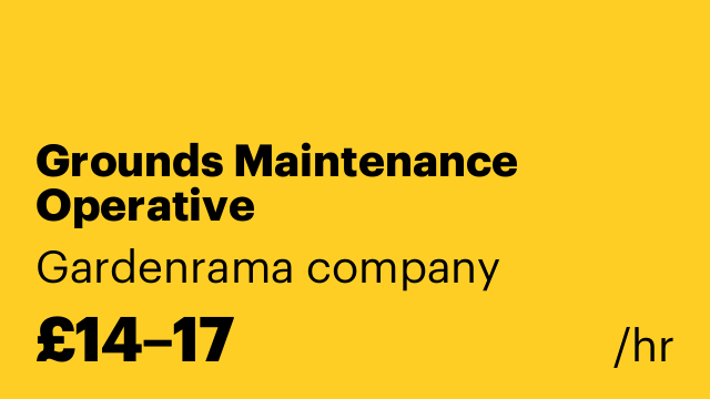 Grounds Maintenance Operative