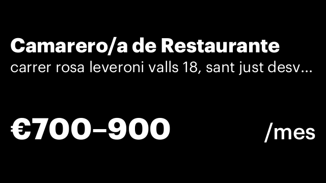 Camarero/a de Restaurante