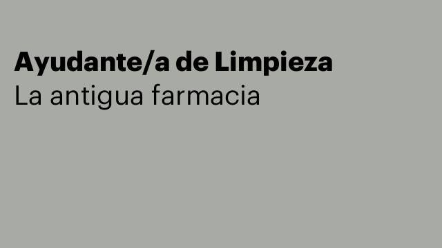 Ayudante/a de Limpieza