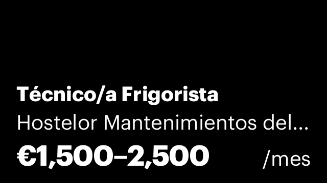 Técnico/a Frigorista