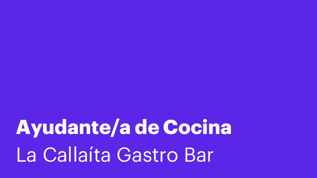 Ayudante/a de Cocina