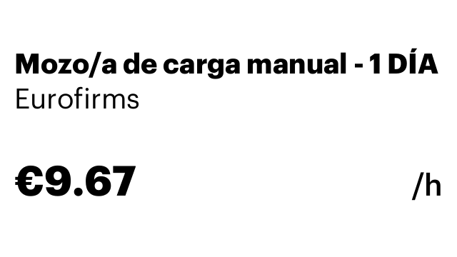 Mozo/a de carga manual - 1 DÍA