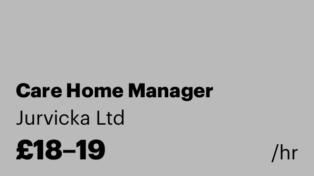 Care Home Manager