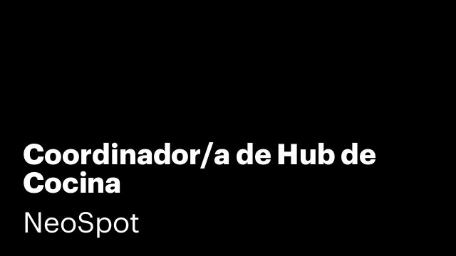 Coordinador/a de Hub de Cocina