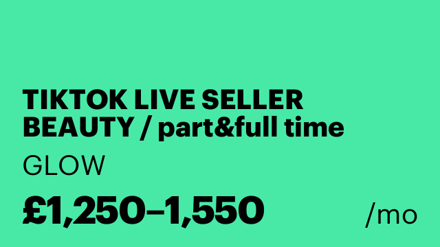 TIKTOK LIVE SELLER BEAUTY / part&full time