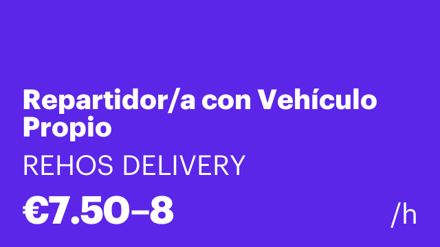 Repartidor/a con Vehículo Propio