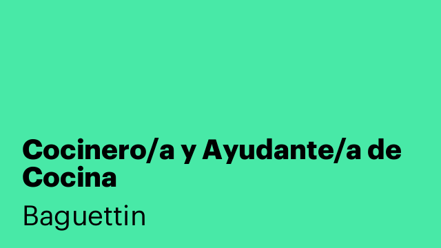 Cocinero/a y Ayudante/a de Cocina