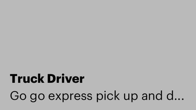 Truck Driver