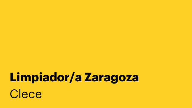 Limpiador/a Zaragoza