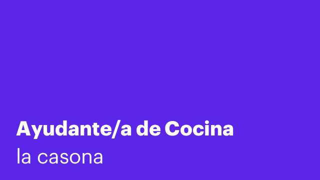 Ayudante/a de Cocina