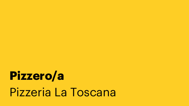 Pizzero/a
