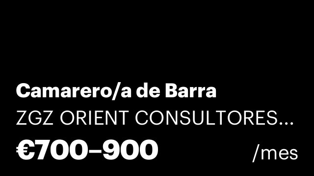 Camarero/a de Barra