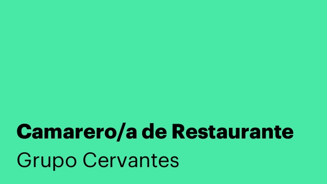 Camarero/a de Restaurante