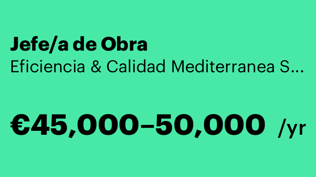 Jefe/a de Obra