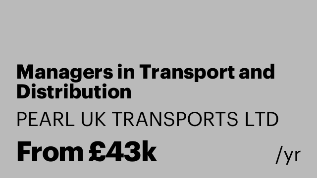 Managers in Transport and Distribution