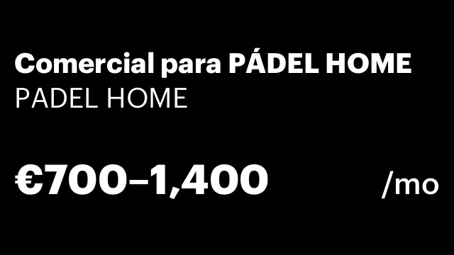 Comercial para PÁDEL HOME