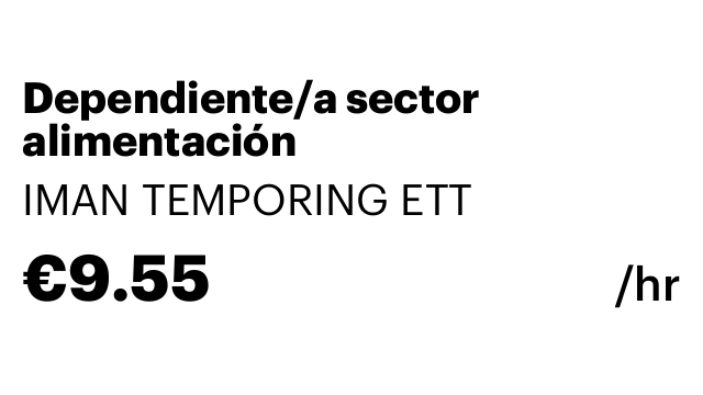 Dependiente/a sector alimentación
