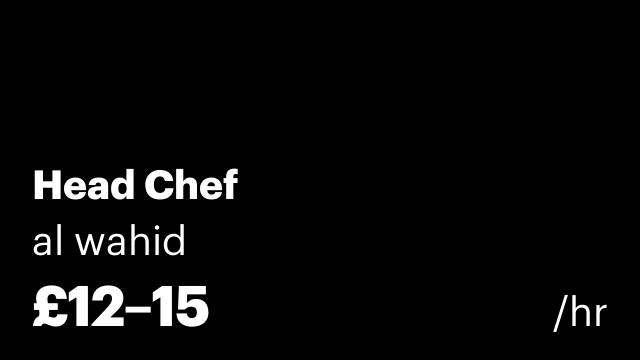 Head Chef