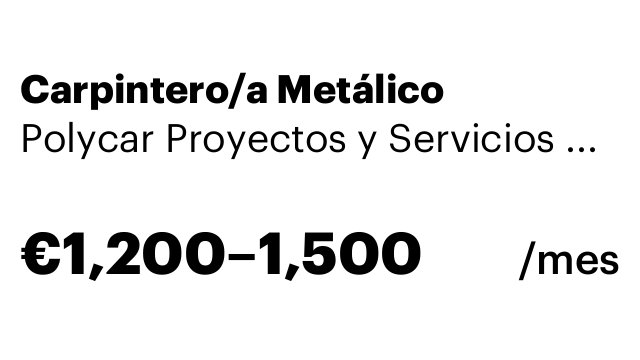 Carpintero/a Metálico