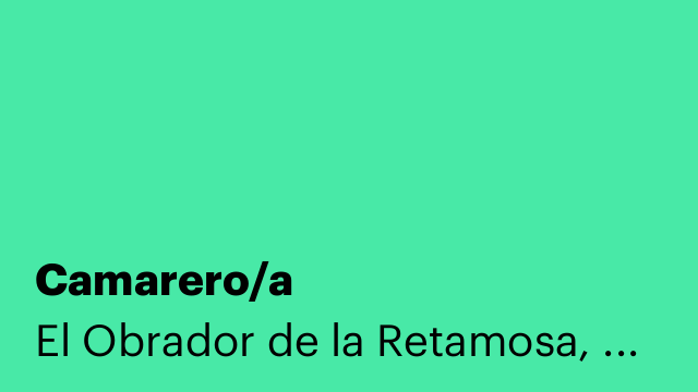 Camarero/a