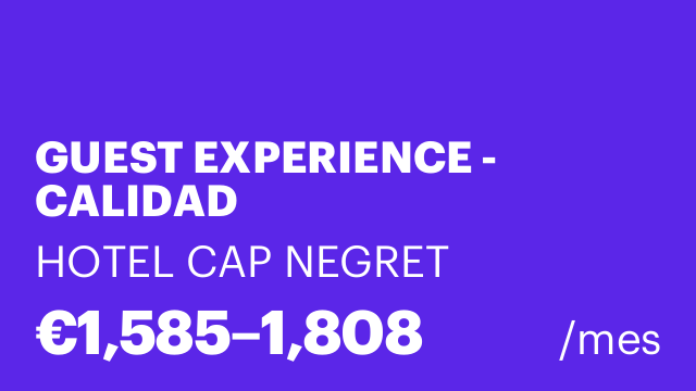 GUEST EXPERIENCE - CALIDAD